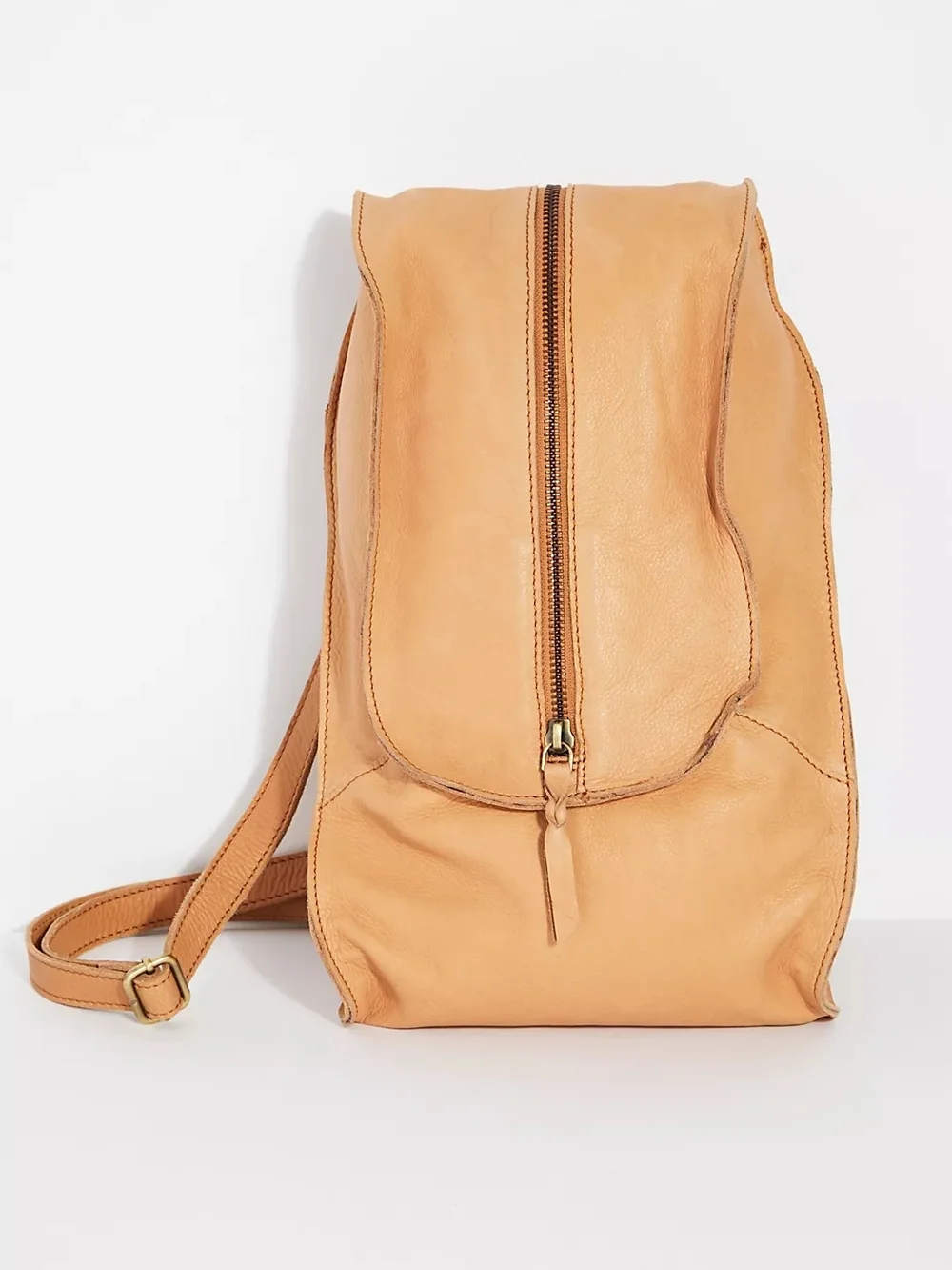 Cut N' Paste Los Angeles Tan Leather Backpack Crossbody Shoulder